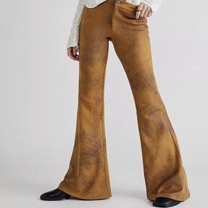 Free People On And On Low-Rise Vegan Flare Pants NWT